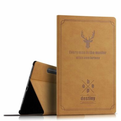 Чехол-книжка UniCase Deer Pattern для Samsung Galaxy Tab S6 (T860/865) - Brown