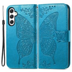 Чехол UniCase Butterfly Pattern для Samsung Galaxy A55 (A556) - Blue