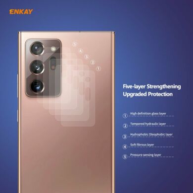 Комплект защитных стекол (2шт) на камеру ENKAY 9H Lens Protector для Samsung Galaxy Note 20 Ultra (N985)