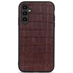 Кожаный чехол UniCase Croco Skin для Samsung Galaxy A14 (А145) - Brown