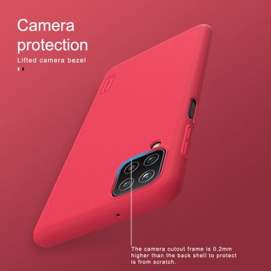 Пластиковый чехол NILLKIN Frosted Shield для Samsung Galaxy A12 (A125) / A12 Nacho (A127) - Red