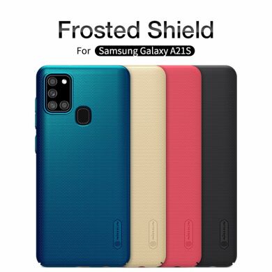 Пластиковый чехол NILLKIN Frosted Shield для Samsung Galaxy A21s (A217) - Gold