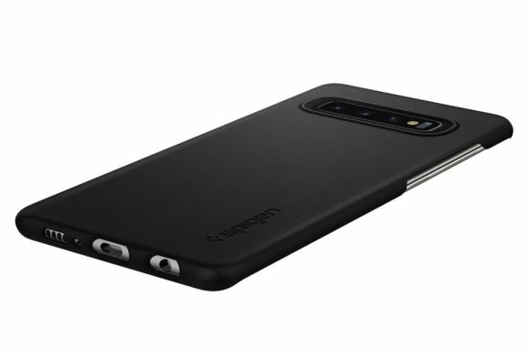Пластиковый чехол Spigen (SGP) Thin Fit для Samsung Galaxy S10 (G973) - Black