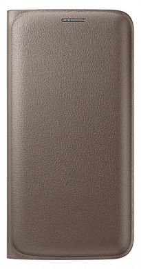 Чехол Flip Wallet PU для Samsung S6 Edge (G925) EF-WG925PBEGRU - Gold