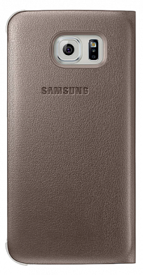 Чехол Flip Wallet PU для Samsung S6 Edge (G925) EF-WG925PBEGRU - Gold