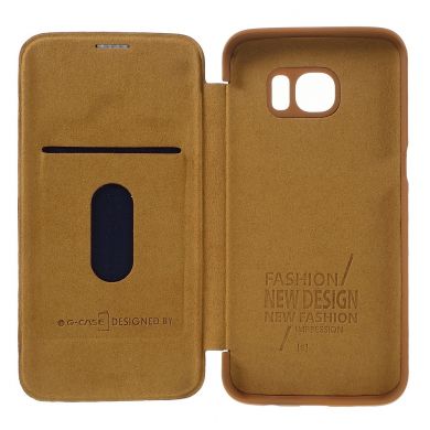 Чехол-книжка G-CASE Leather Flip для Samsung Galaxy S7 edge (G935) - Brown