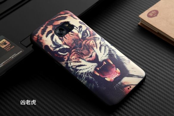 Защитный чехол UniCase Color для Samsung Galaxy S7 edge (G935) - Angry Tiger