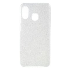 Силиконовый (TPU) чехол UniCase Glitter Cover для Samsung Galaxy A30 (A305) - Silver