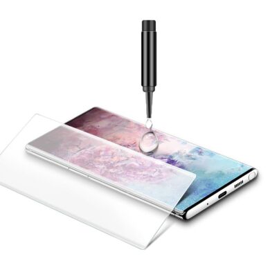 Защитное стекло AMORUS 3D Curved UV для Samsung Galaxy Note 10 Plus (N975) (с лампой UV)