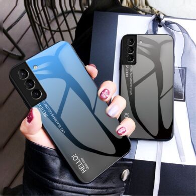 Защитный чехол Deexe Gradient Color для Samsung Galaxy S22 Plus - Black / Blue