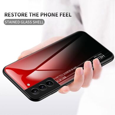 Защитный чехол Deexe Gradient Color для Samsung Galaxy S22 Plus - Black / Red
