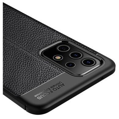 Защитный чехол Deexe Leather Cover для Samsung Galaxy A52 (A525) / A52s (A528) - Black