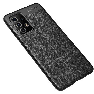 Защитный чехол Deexe Leather Cover для Samsung Galaxy A52 (A525) / A52s (A528) - Black