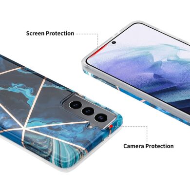 Защитный чехол Deexe Marble Pattern для Samsung Galaxy S21 - Light Purple