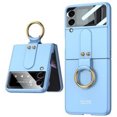 Захисний чохол GKK Ring Holder для Samsung Galaxy Flip 4 - Blue