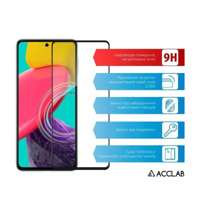 Защитное стекло ACCLAB Full Glue для Samsung Galaxy M53 (M536) - Black