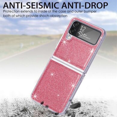 Защитный чехол Deexe Glitter Case для Samsung Galaxy Flip 4 - Pink