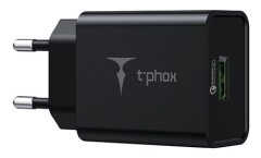 Сетевое зарядное устройство T-PHOX Tempo 18W QC3.1 - Black