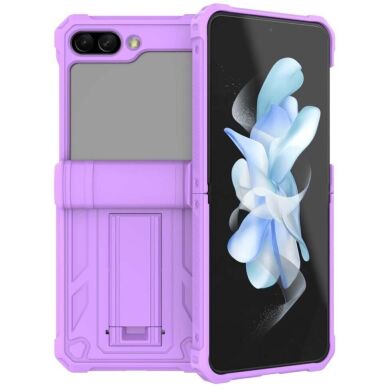 Защитный чехол Deexe Hybrid Kickstand для Samsung Galaxy Flip 5 - Light Purple