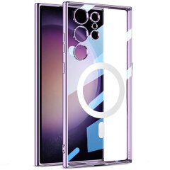 Защитный чехол GKK Space Frame MagSafe для Samsung Galaxy S24 Ultra - Purple