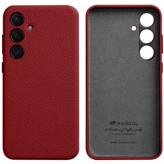 Кожаный чехол MELKCO Classic Case для Samsung Galaxy S24 (S921) - Red