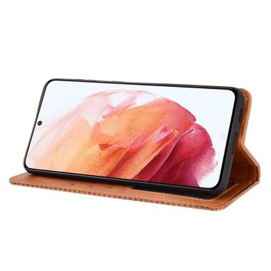 Чехол Deexe Retro Style для Samsung Galaxy S21 (G991) - Brown