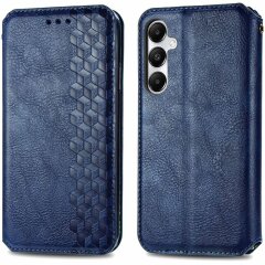 Чохол Deexe Rhombus Wallet для Samsung Galaxy A35 (A356) - Blue