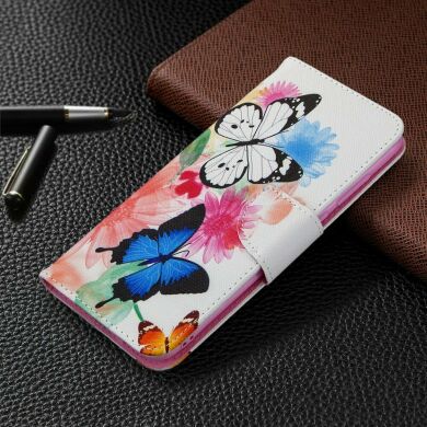 Чехол-книжка Deexe Color Wallet для Samsung Galaxy A11 (A115) / Galaxy M11 (M115) - Imprint Butterffly and Flowers