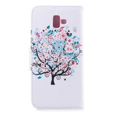 Чехол-книжка Deexe Color Wallet для Samsung Galaxy J6+ (J610) - Flowered Tree