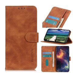 Чехол-книжка KHAZNEH Retro Wallet для Samsung Galaxy A22 (A225) / M22 (M225) - Brown
