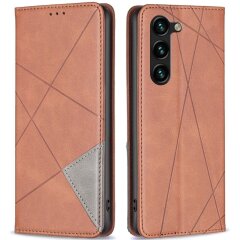 Чехол UniCase Geometric Pattern для Samsung Galaxy S24 Plus - Brown