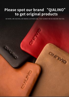 Кожаный чехол-портмоне QIALINO Clutch Bag - Brown