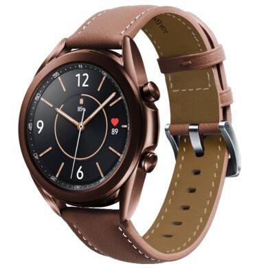 Шкіряний ремінець Deexe Genuine Leather для годинників з шириною кріплення 20мм - Light Brown