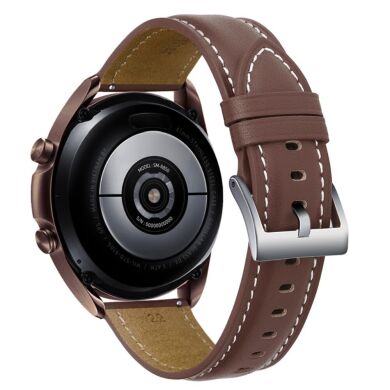 Кожаный ремешок Deexe Genuine Leather для часов с шириной крепления 20мм - Light Brown