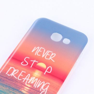 Силиконовый (TPU) чехол Deexe Life Style для Samsung Galaxy A7 2017 (A720) - Never Stop Dreaming