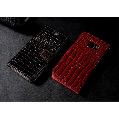 Чехол-книжка Deexe Crocodile Style для Samsung Galaxy S7 (G930) - Red