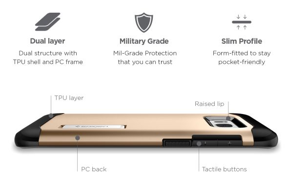 Защитный чехол Spigen SGP Slim Armor для Samsung Galaxy S8 Plus (G955) - Gold Maple