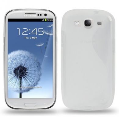 Силиконовая накладка Deexe S Line для Samsung Galaxy S3 (i9300) - White