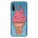 Силиконовый (TPU) чехол Deexe Pretty Glossy для Samsung Galaxy A21 (A215) - Pink Ice Cream. Фото 1 из 4