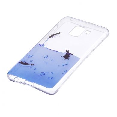 Силиконовый (TPU) чехол Deexe Pretty Glossy для Samsung Galaxy A8 (A530) - Penguin