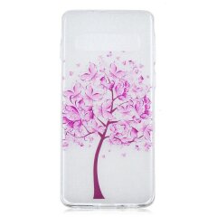 Силиконовый (TPU) чехол Deexe Pretty Glossy для Samsung Galaxy S10 (G973) - Purple Tree