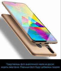 Силиконовый (TPU) чехол X-LEVEL Matte для Samsung Galaxy A8+ (A730) - Gold