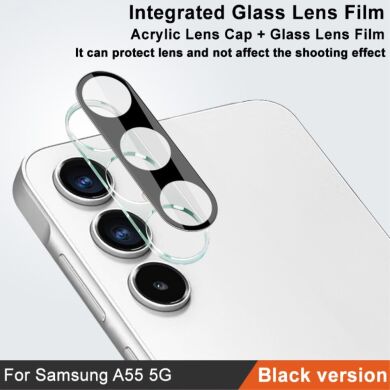 Защитное стекло на камеру IMAK Black Glass Lens для Samsung Galaxy A55 (A556) - Black