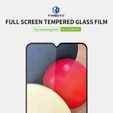Защитное стекло PINWUYO Full Glue Cover для Samsung Galaxy A02s (A025) - Black