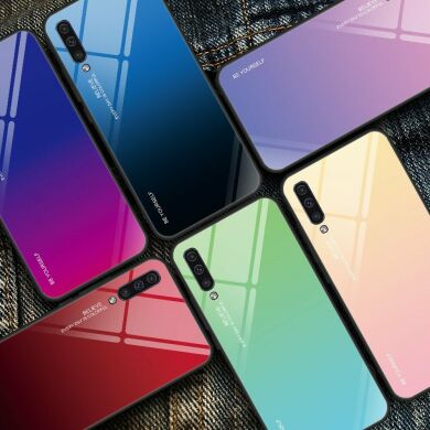 Защитный чехол Deexe Gradient Color для Samsung Galaxy A50 (A505) / A30s (A307) / A50s (A507) - Cyan / Blue
