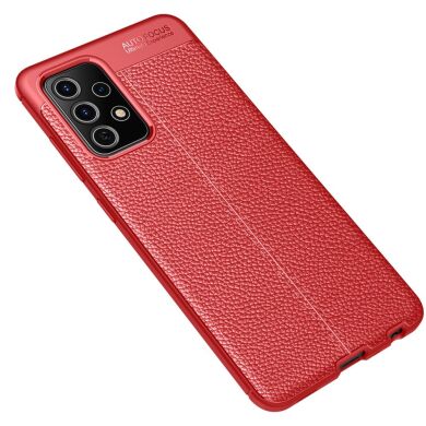 Защитный чехол Deexe Leather Cover для Samsung Galaxy A52 (A525) / A52s (A528) - Red