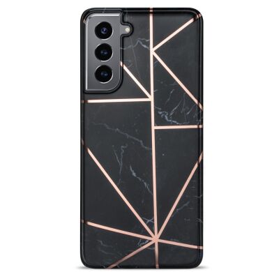 Защитный чехол Deexe Marble Pattern для Samsung Galaxy S21 - Black