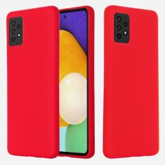 Защитный чехол Deexe Silicone Case для Samsung Galaxy A52 (A525) / A52s (A528) - Red