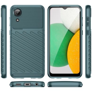 Защитный чехол Deexe Thunder Series для Samsung Galaxy A03 Core (A032) - Green