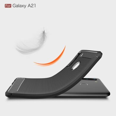 Защитный чехол UniCase Carbon для Samsung Galaxy A21 (A215) - Red